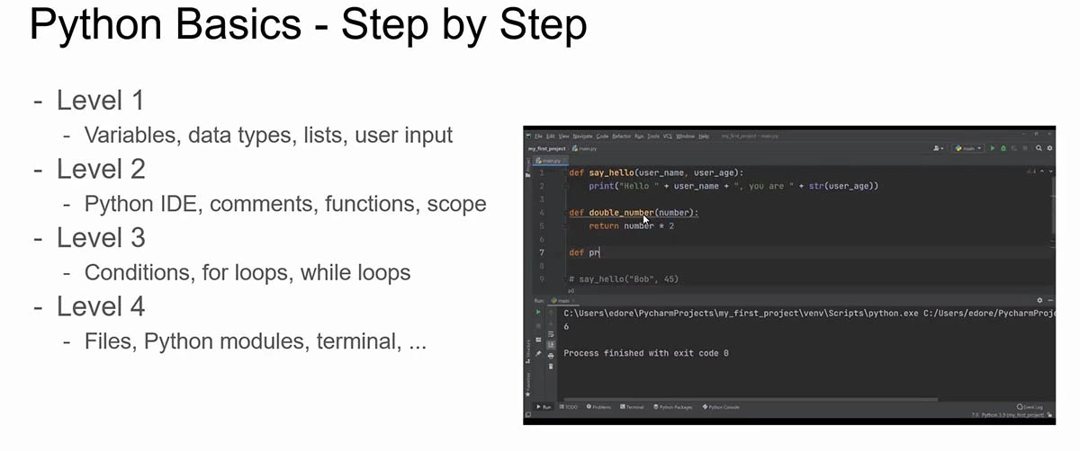 Step by step Python 3