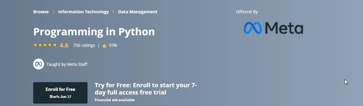 Programming in Python by Meta